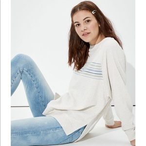 NWOT AE Fleece Crew Neck